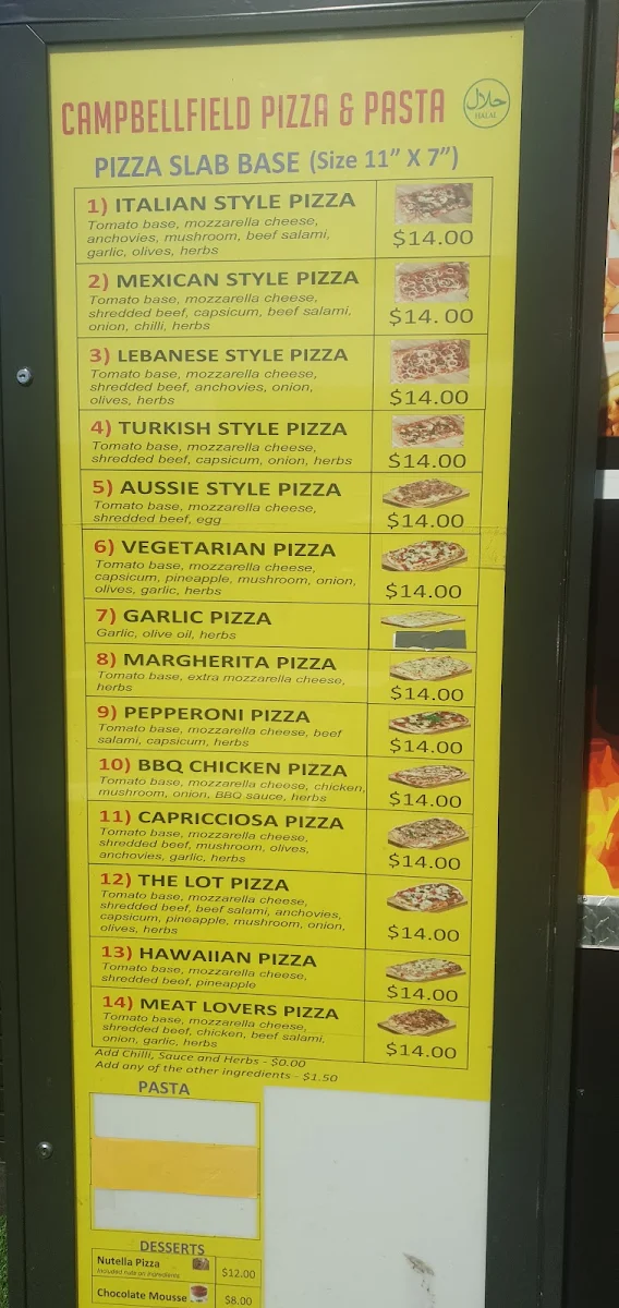 Menu, Havana Kebab
