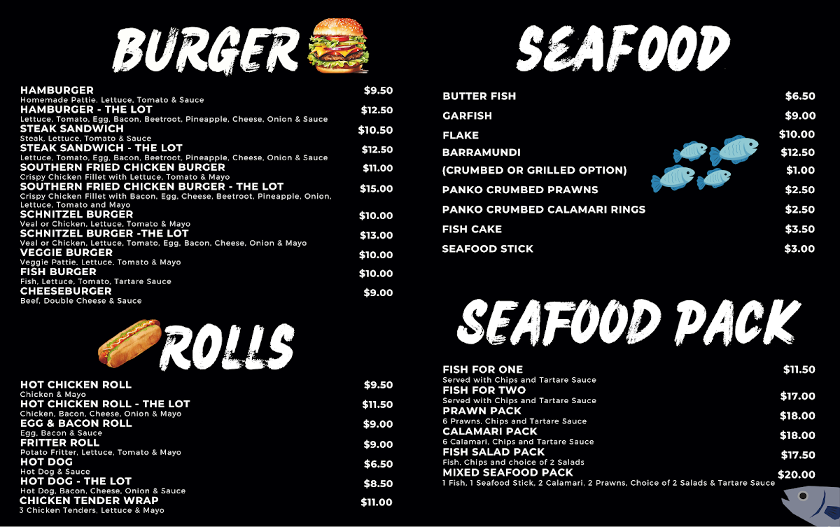 Menu, Chicken Jim