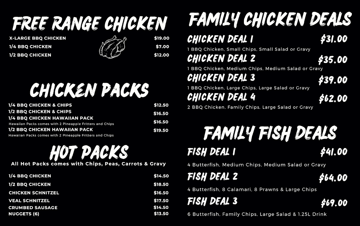 Menu, Chicken Jim