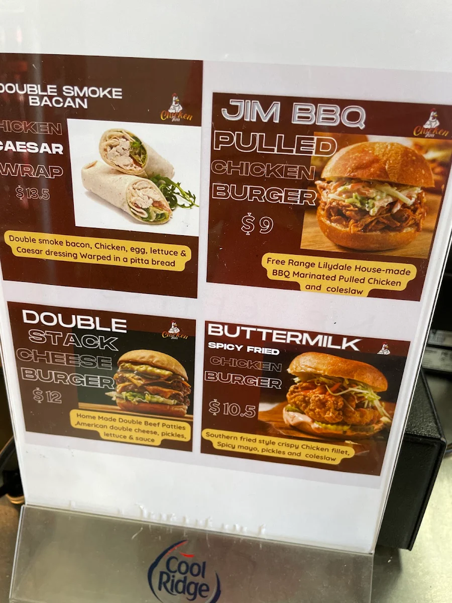 Menu, Chicken Jim