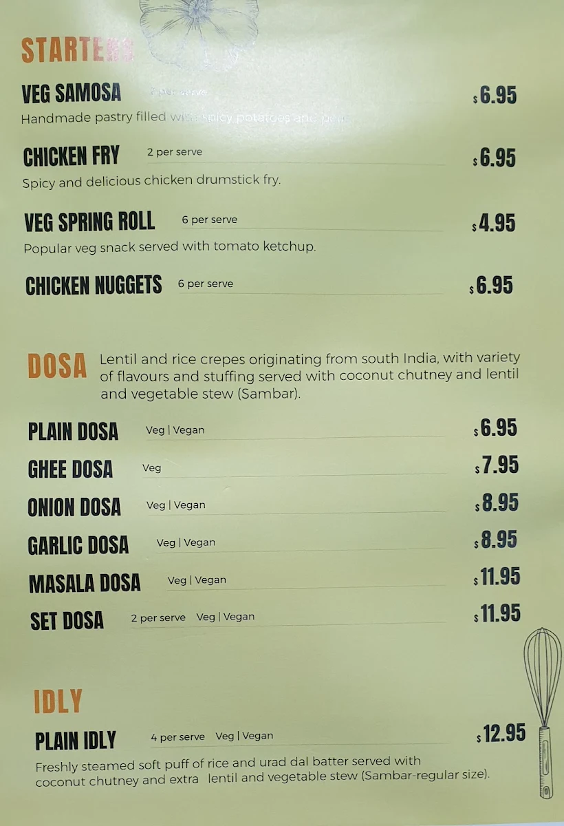 Menu, Taste of Kerala