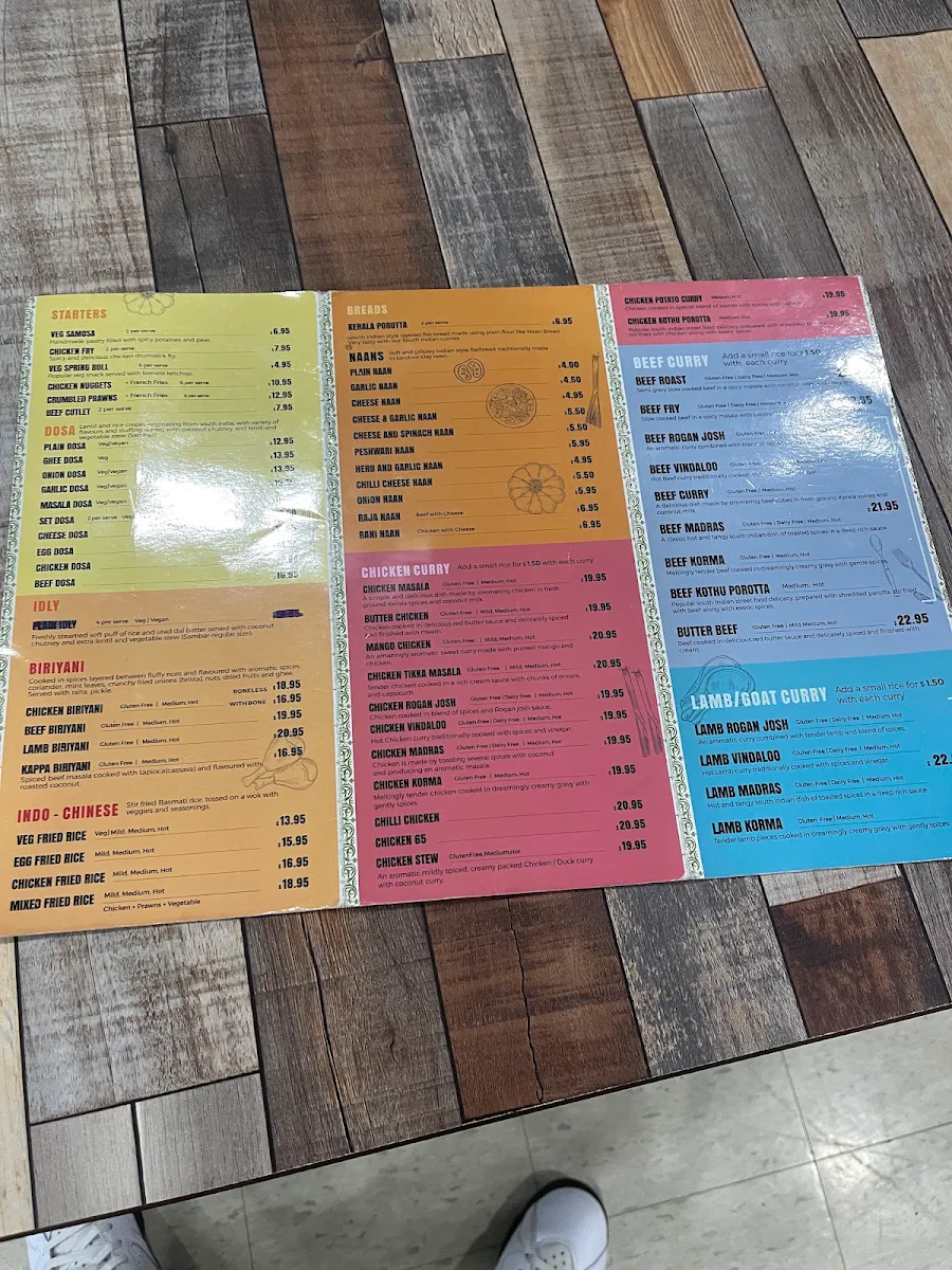 Menu, Taste of Kerala
