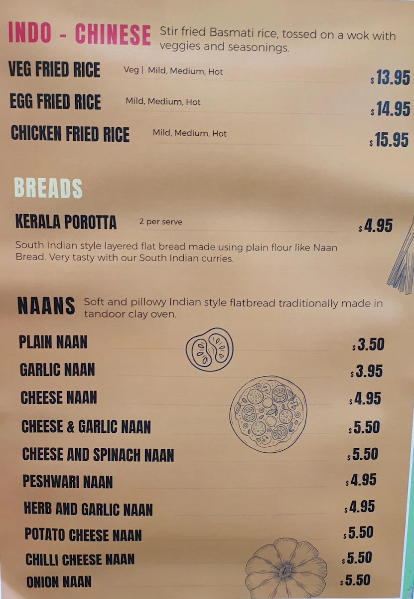 Menu, Taste of Kerala