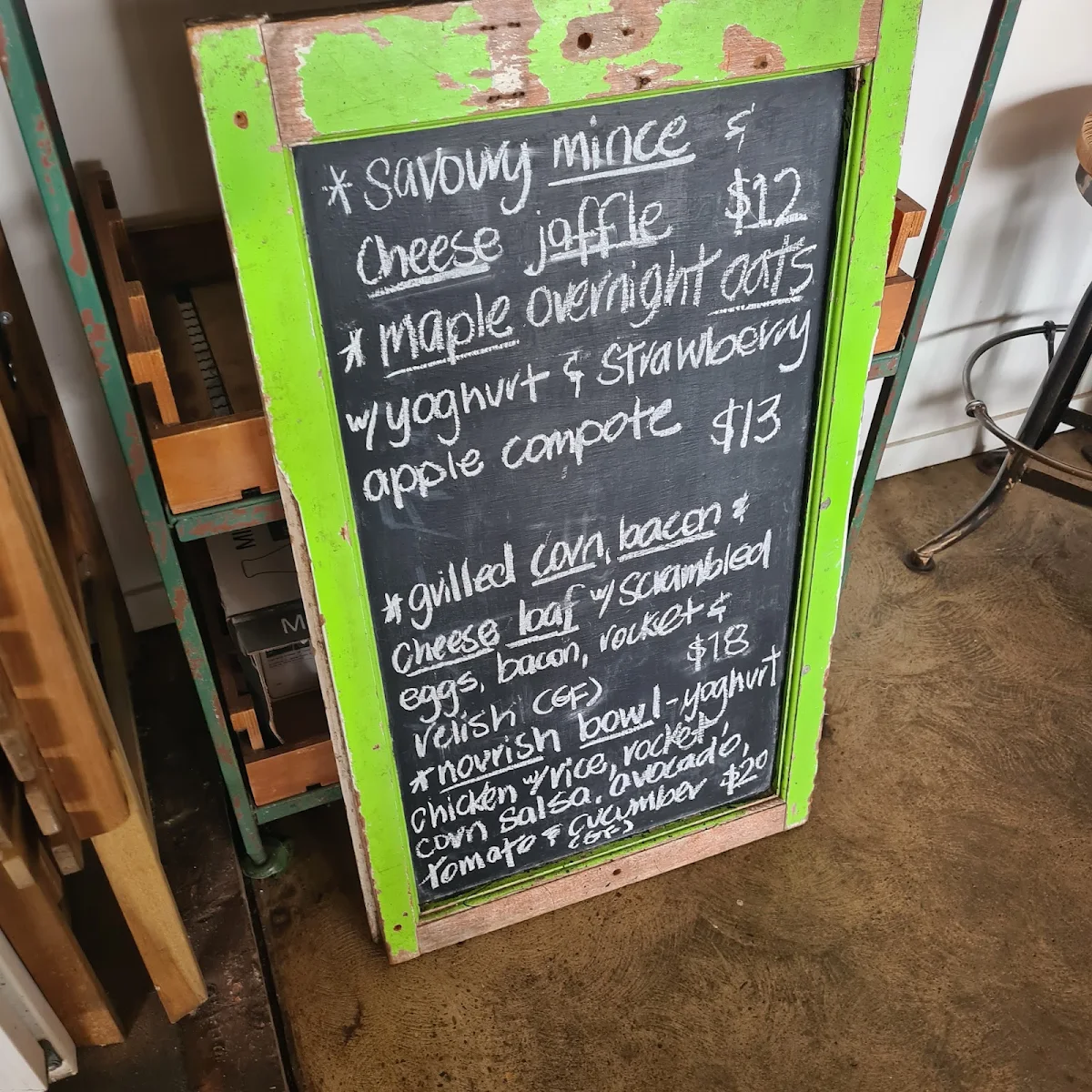 Menu, Ananas Espresso