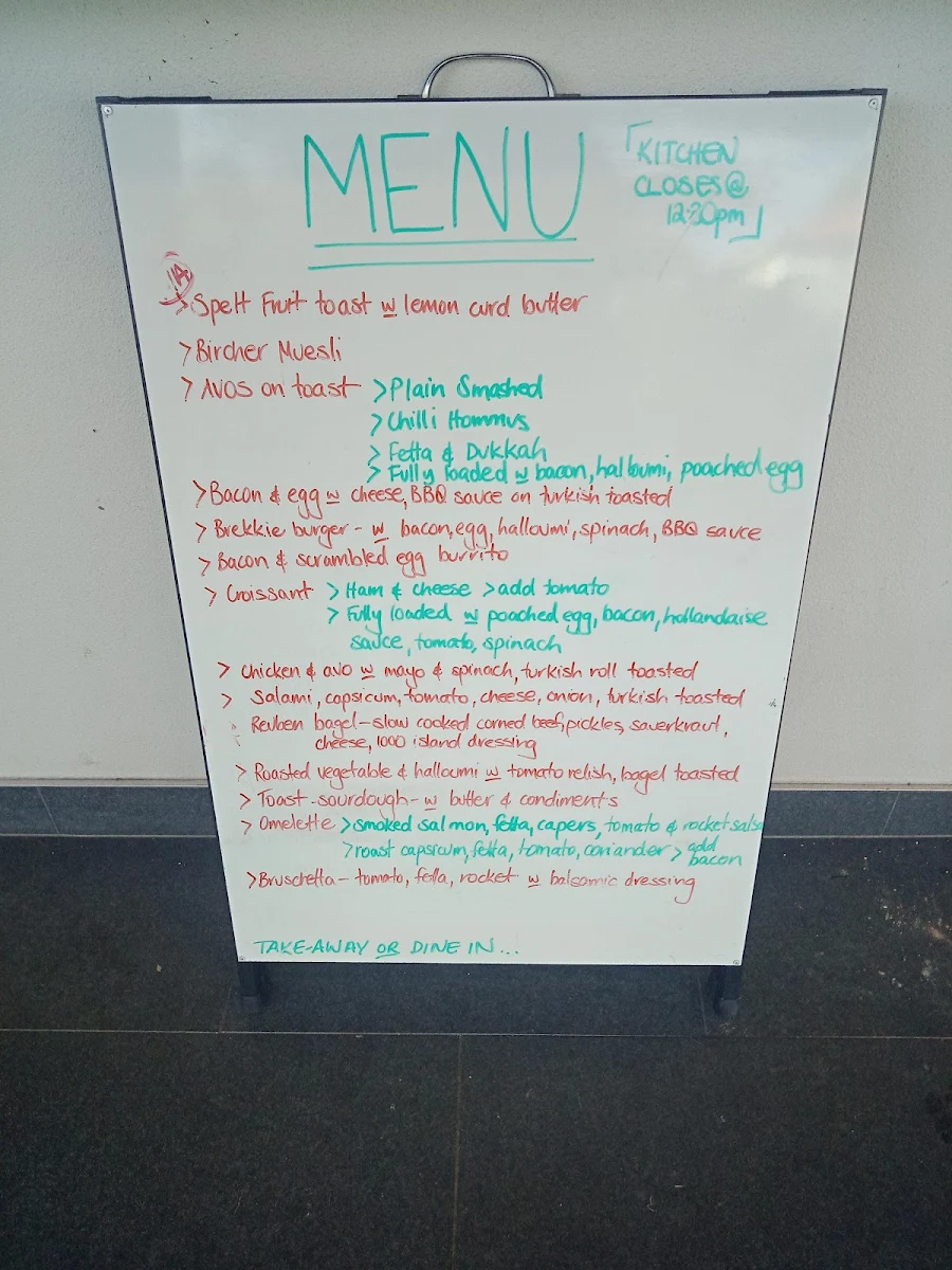 Menu, Stomp Espresso