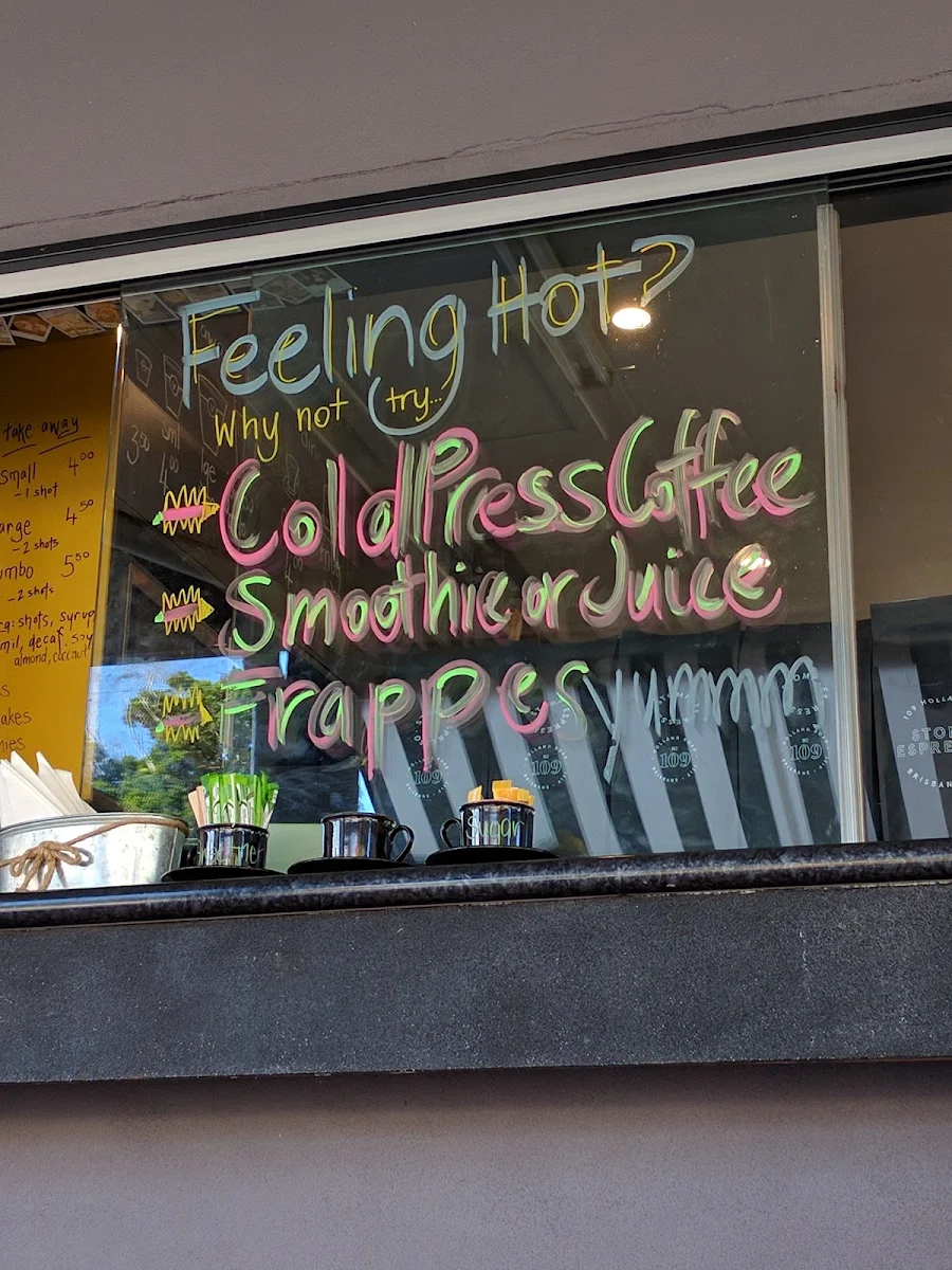 Menu, Stomp Espresso