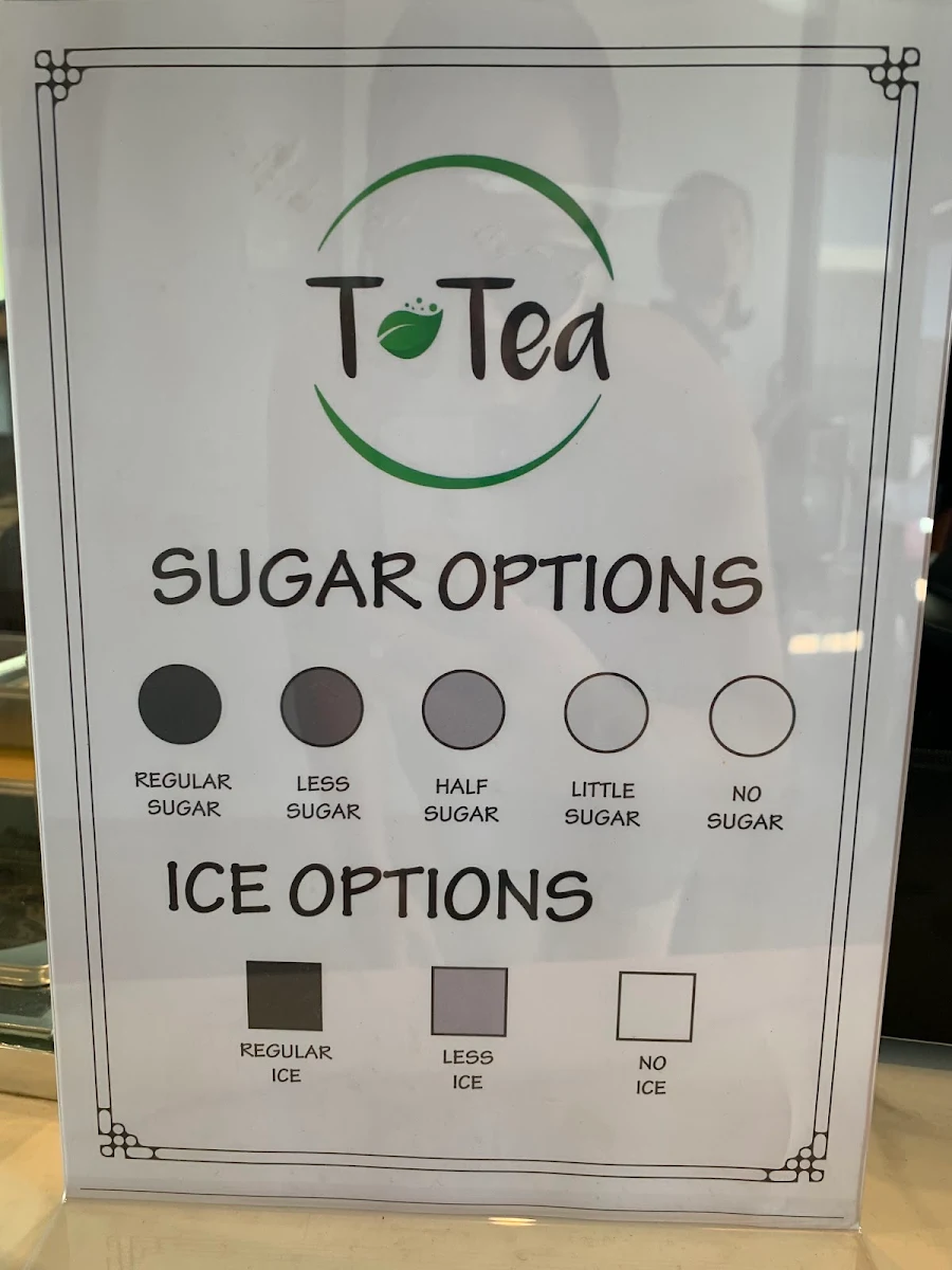Menu, T Tea