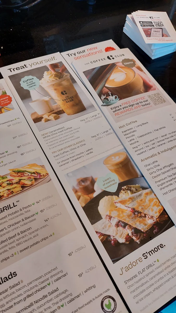 Menu, The Coffee Club Café - Logan Super Centre