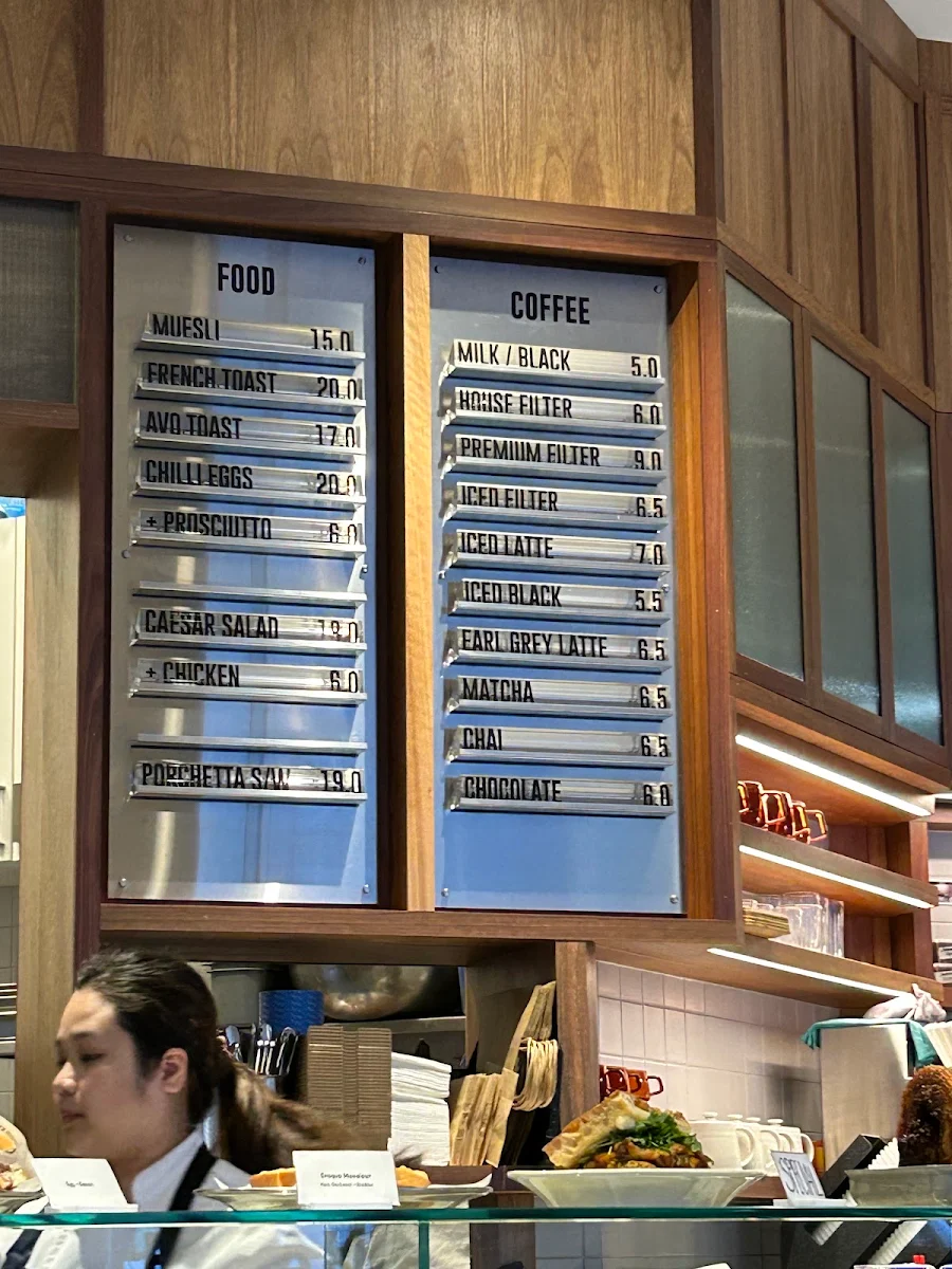 Menu, Spyglass Coffee