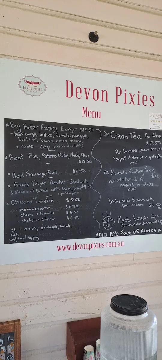 Menu, Devon Pixies