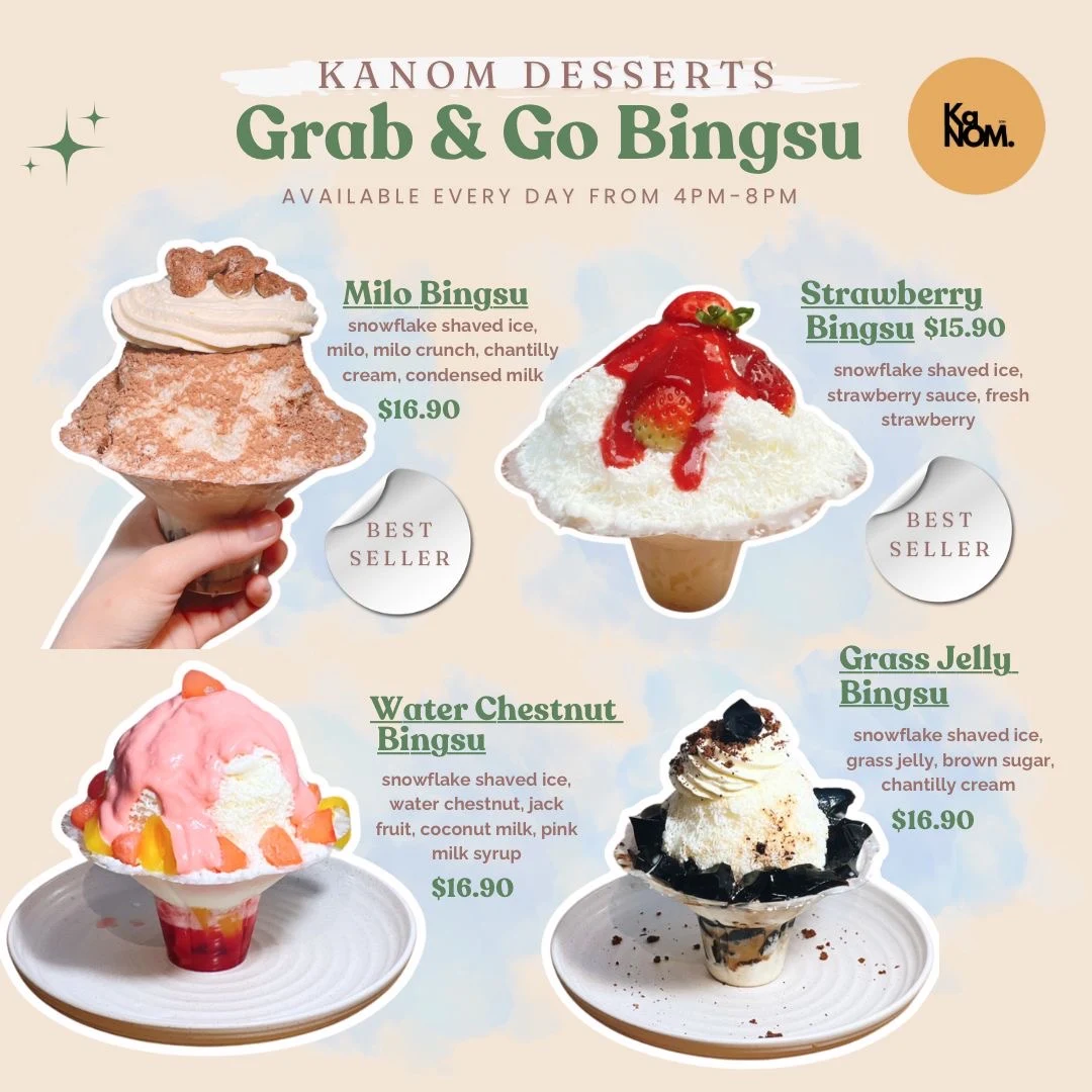 Menu, Kanom
