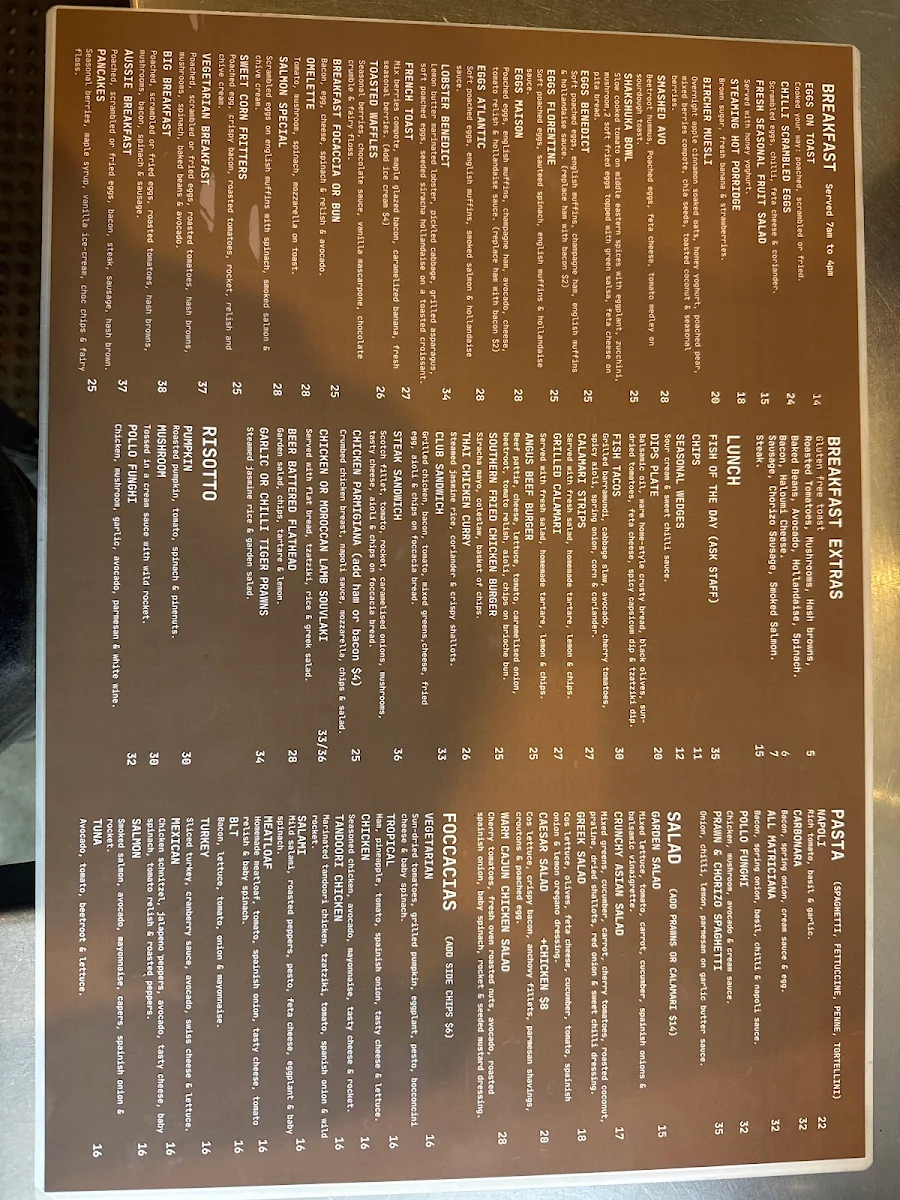 Menu, Lil Kitch