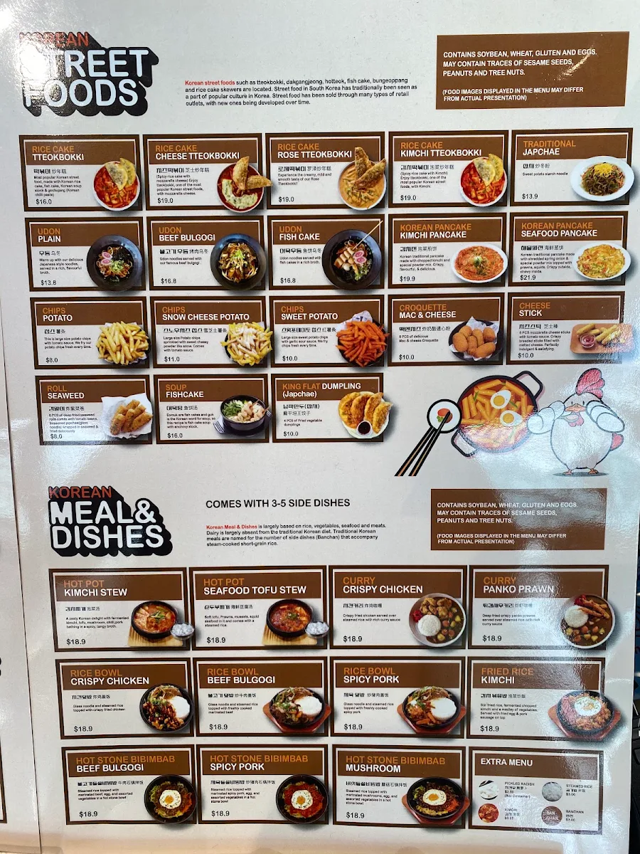 Menu, 888 Korean Fried Chicken Ashfield