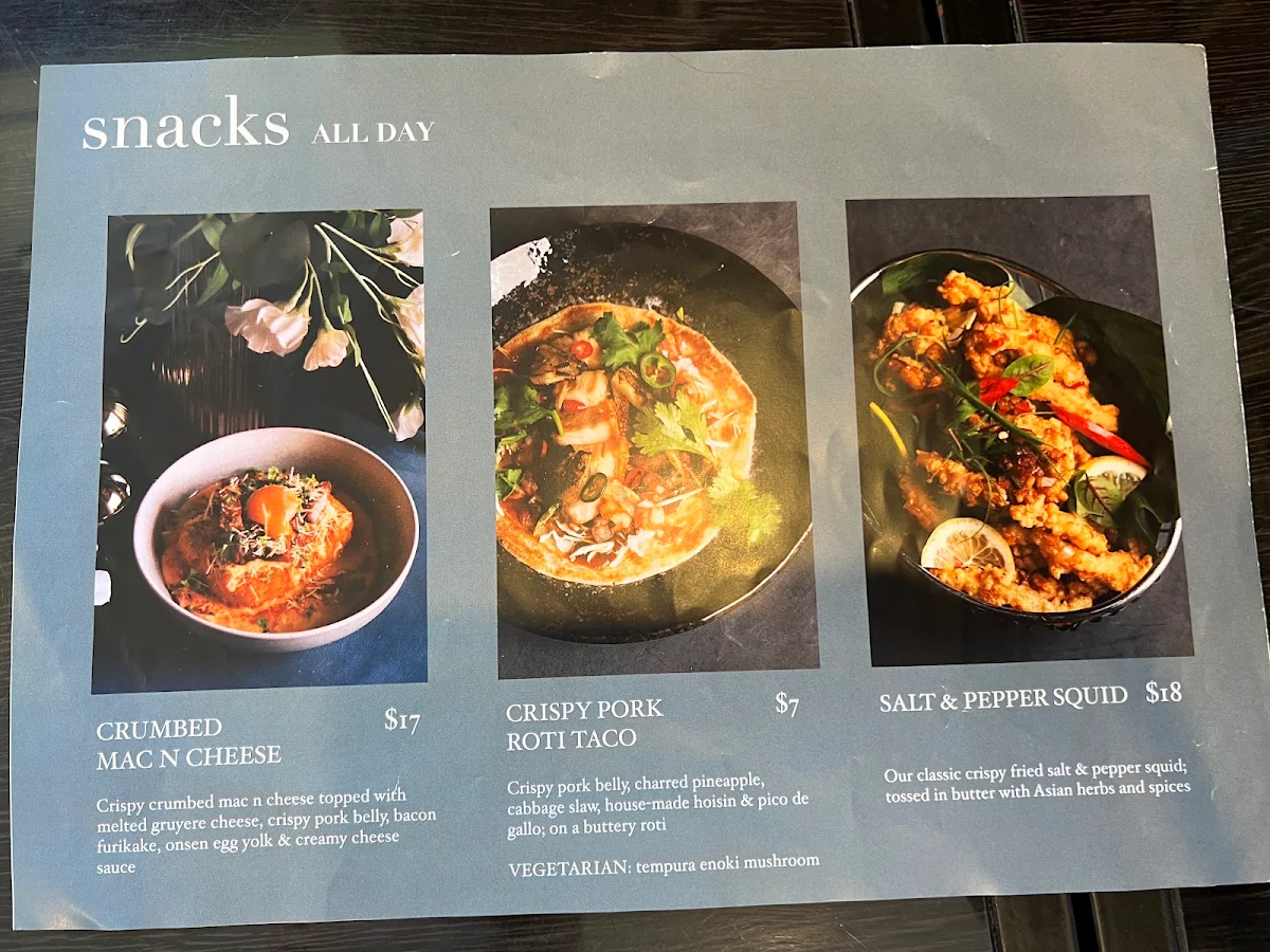 Menu, Valet