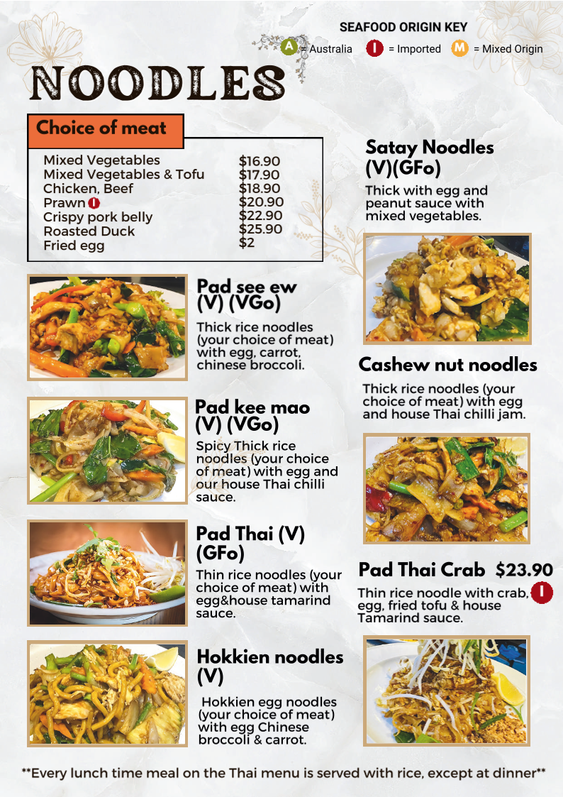 Menu, Hotel Sweeney's