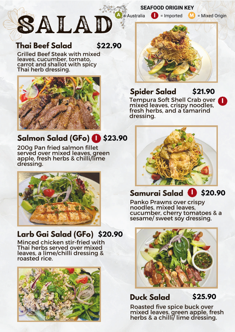 Menu, Hotel Sweeney's