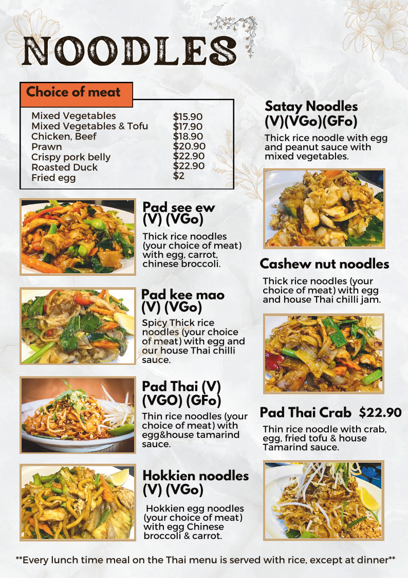 Menu, Hotel Sweeney's
