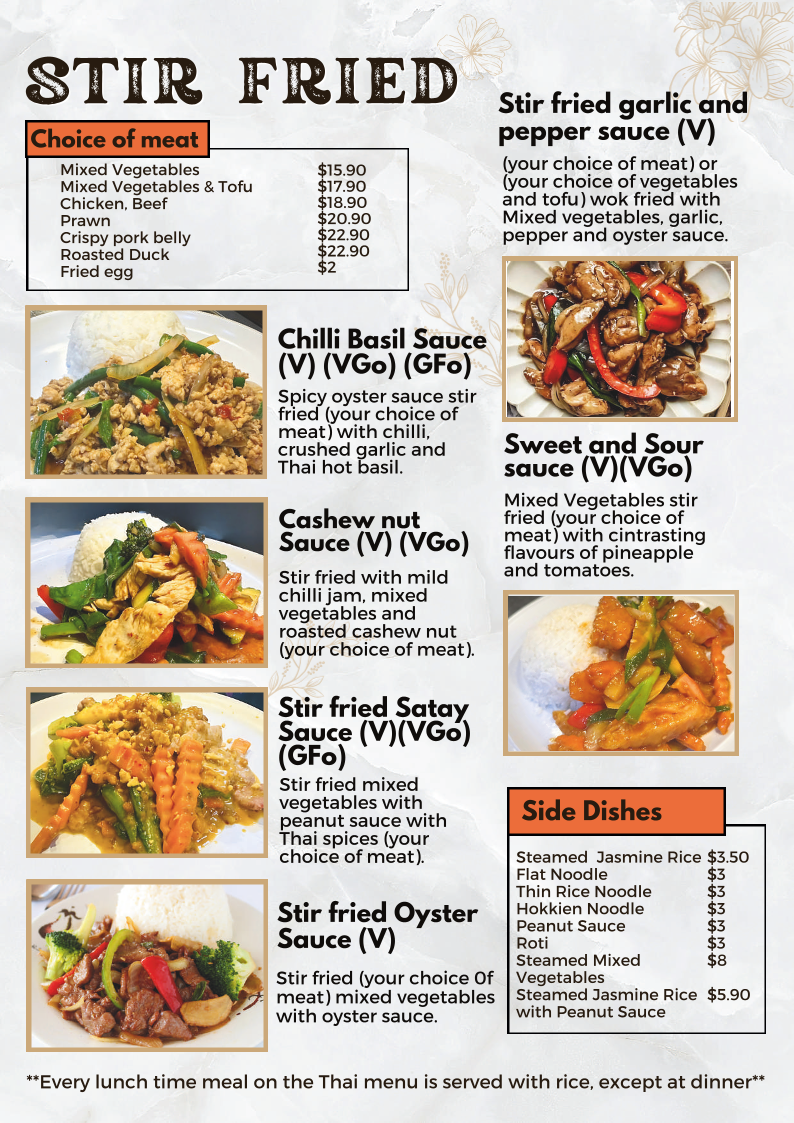Menu, Hotel Sweeney's