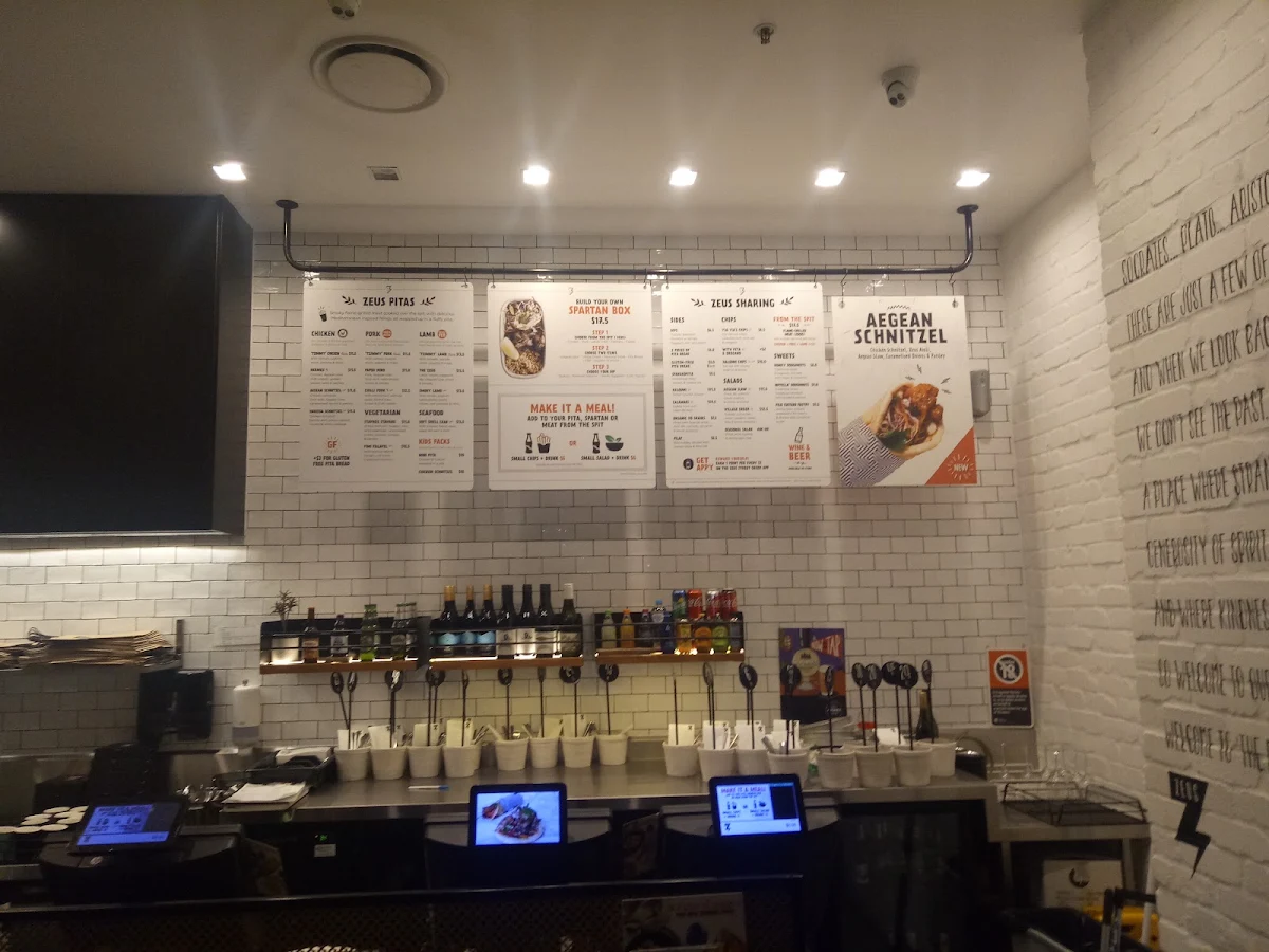 Menu, Zeus Street Greek Westfield Kotara