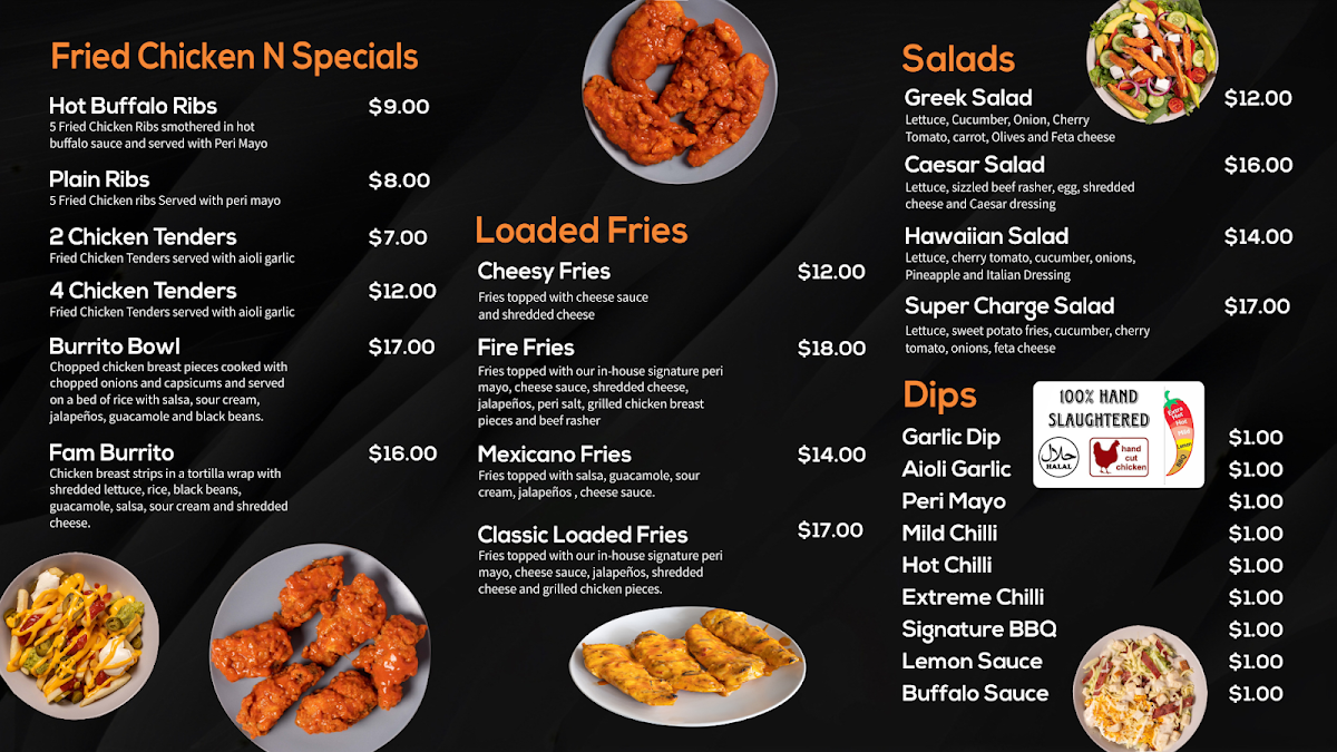 Menu, Flame N Flavours