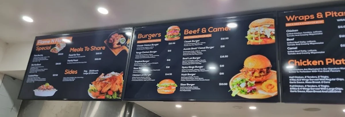 Menu, Flame N Flavours