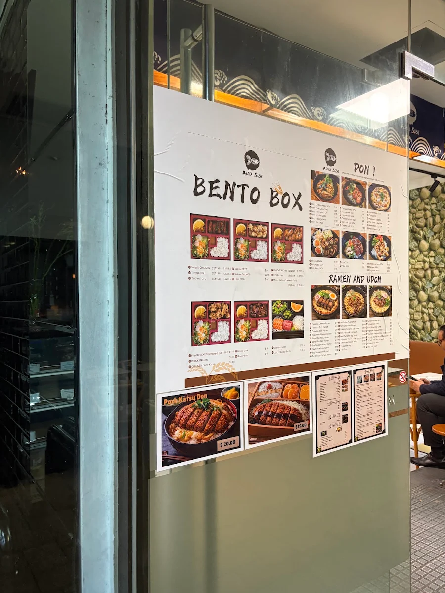 Menu, Asaka Sushi