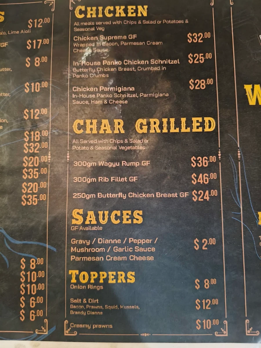 Menu, Westside Village Hotel
