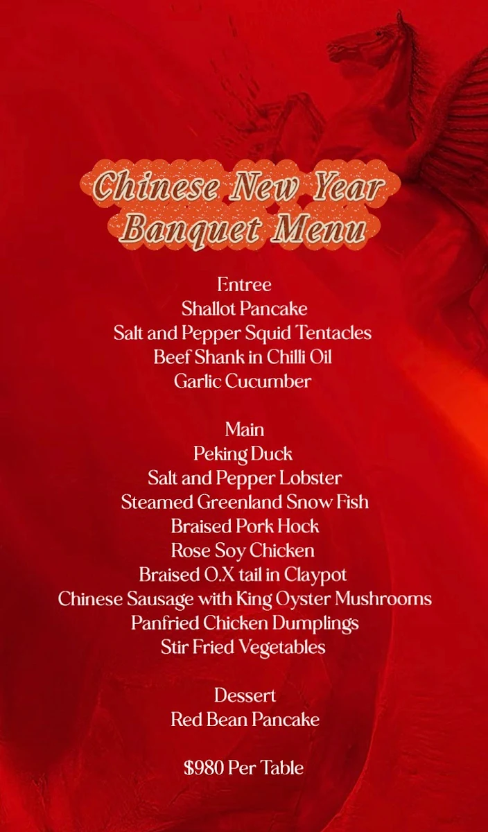 Menu, Chef Dong