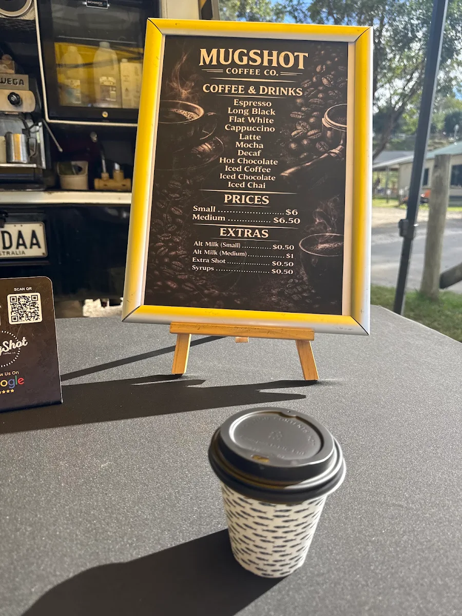 Menu, Mugshot Coffee Co