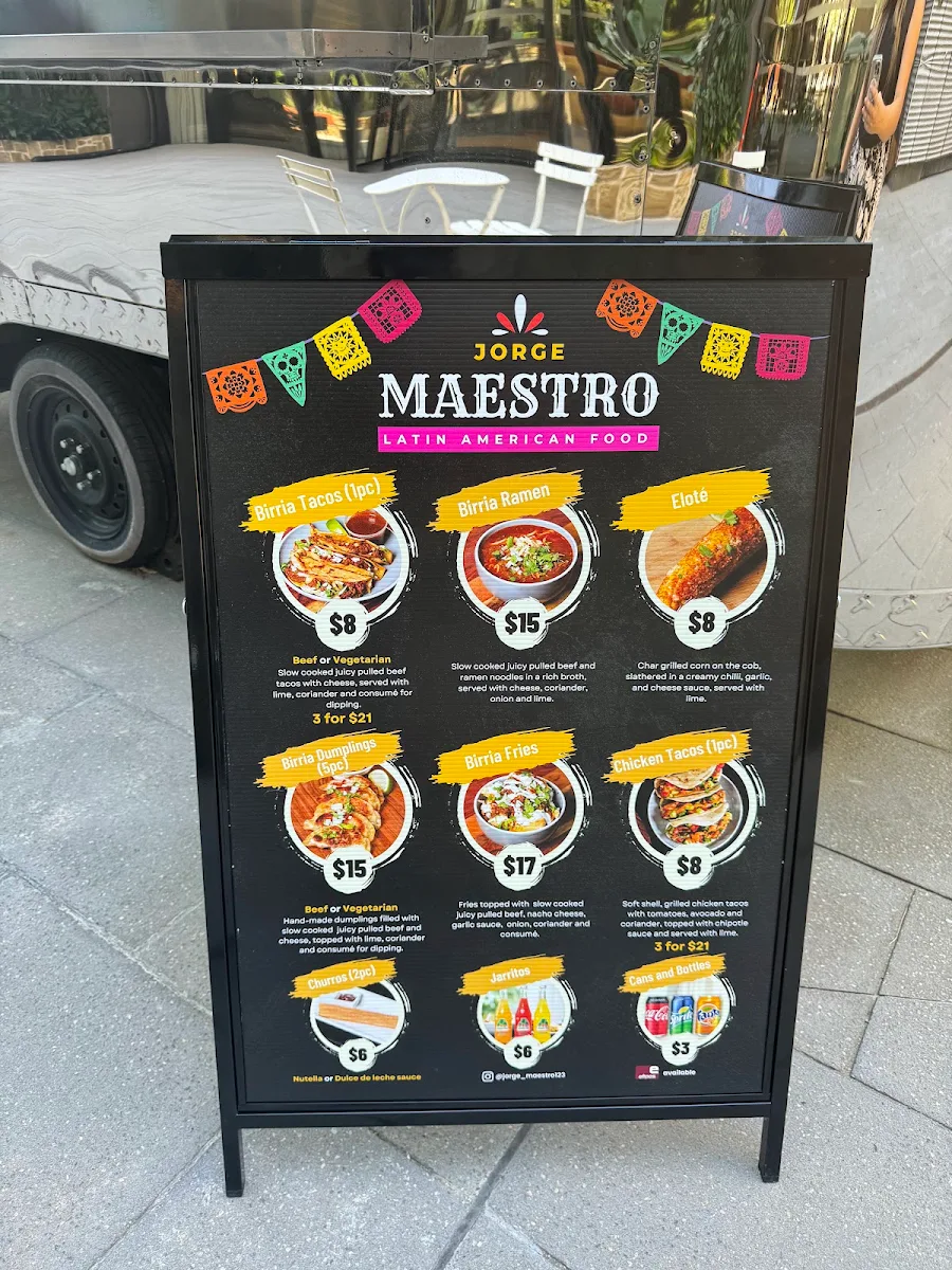 Menu, Jorge Maestro