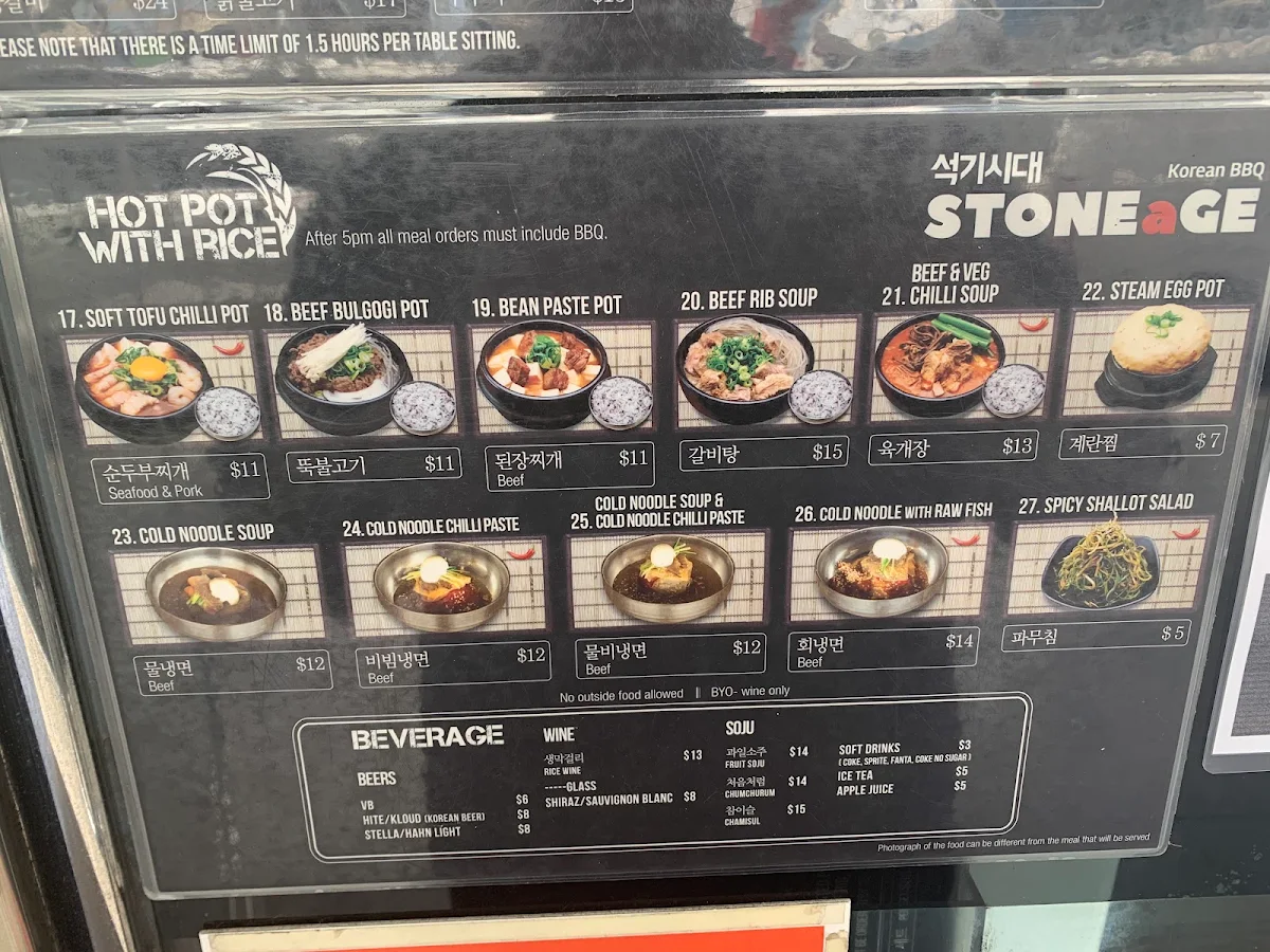 Menu, Stoneage BBQ West Ryde