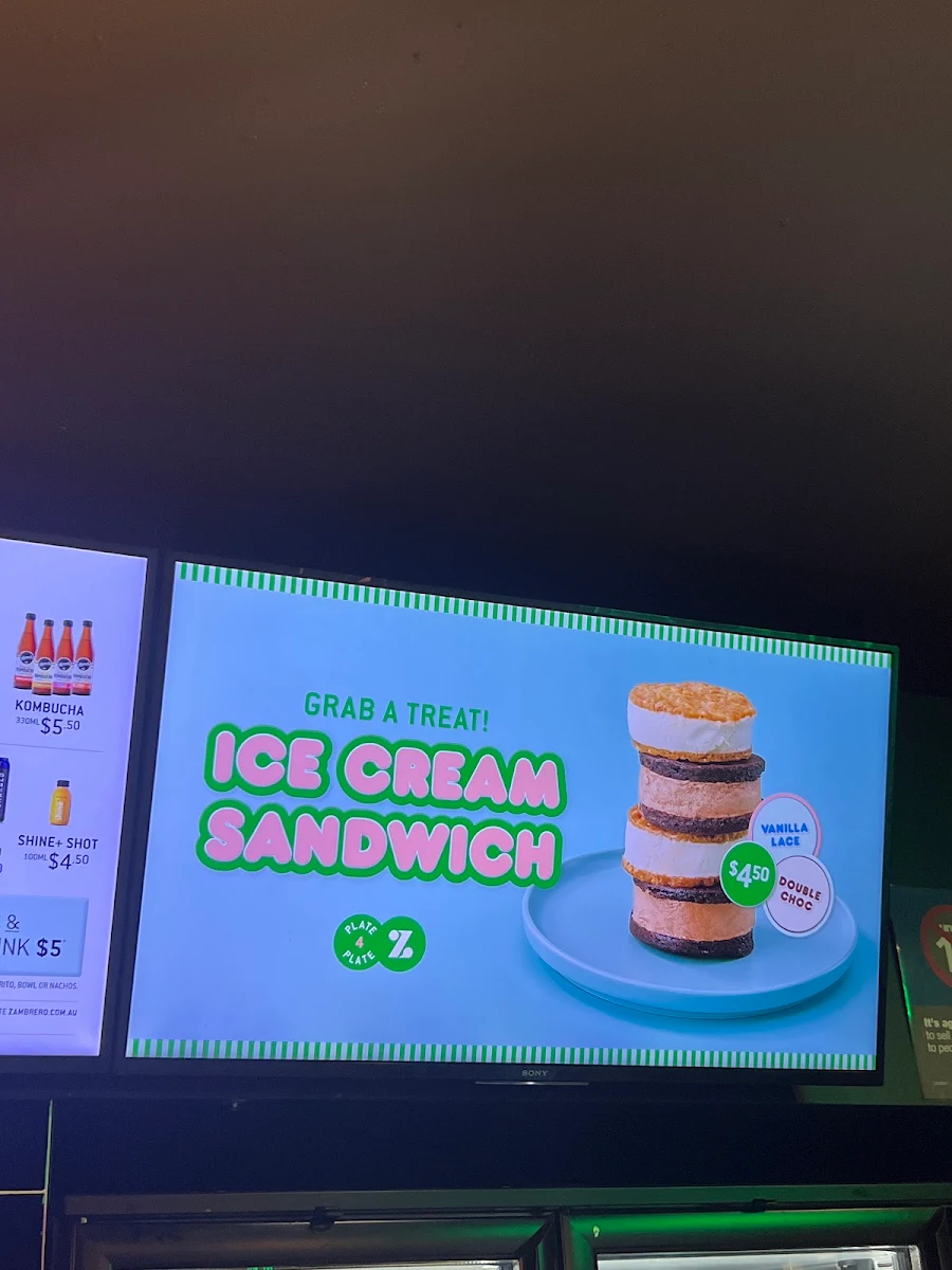 Menu, Zambrero