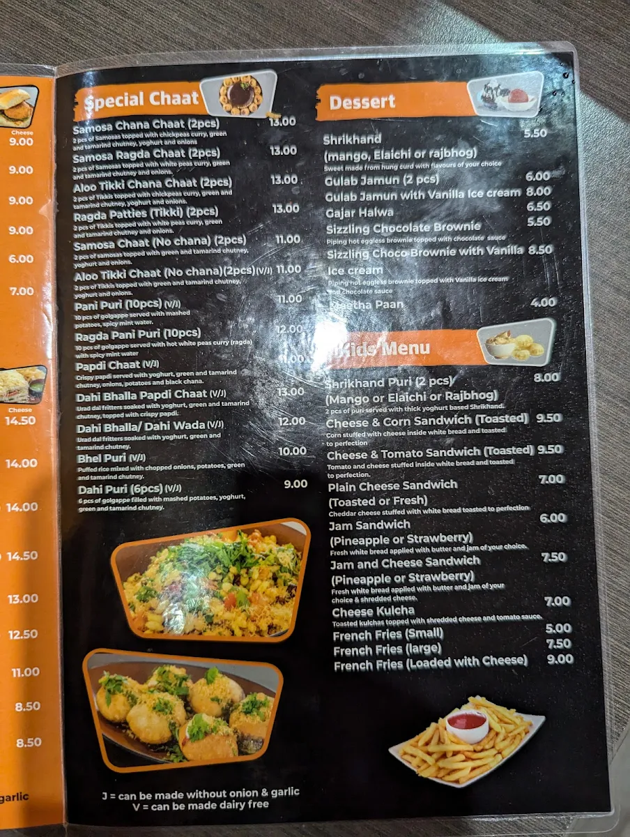 Menu, Jalsa EATS