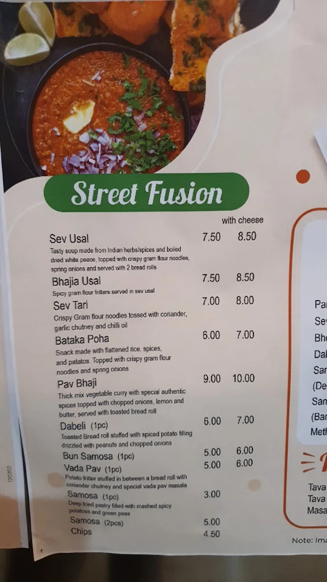 Menu, Jalsa EATS