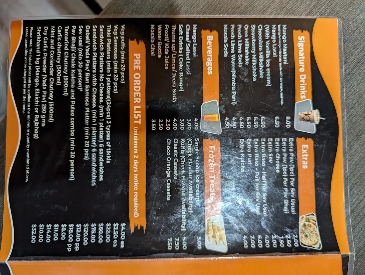 Menu, Jalsa EATS