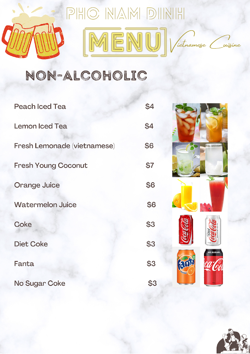 Menu, Pho Nam Dinh Leichhardt