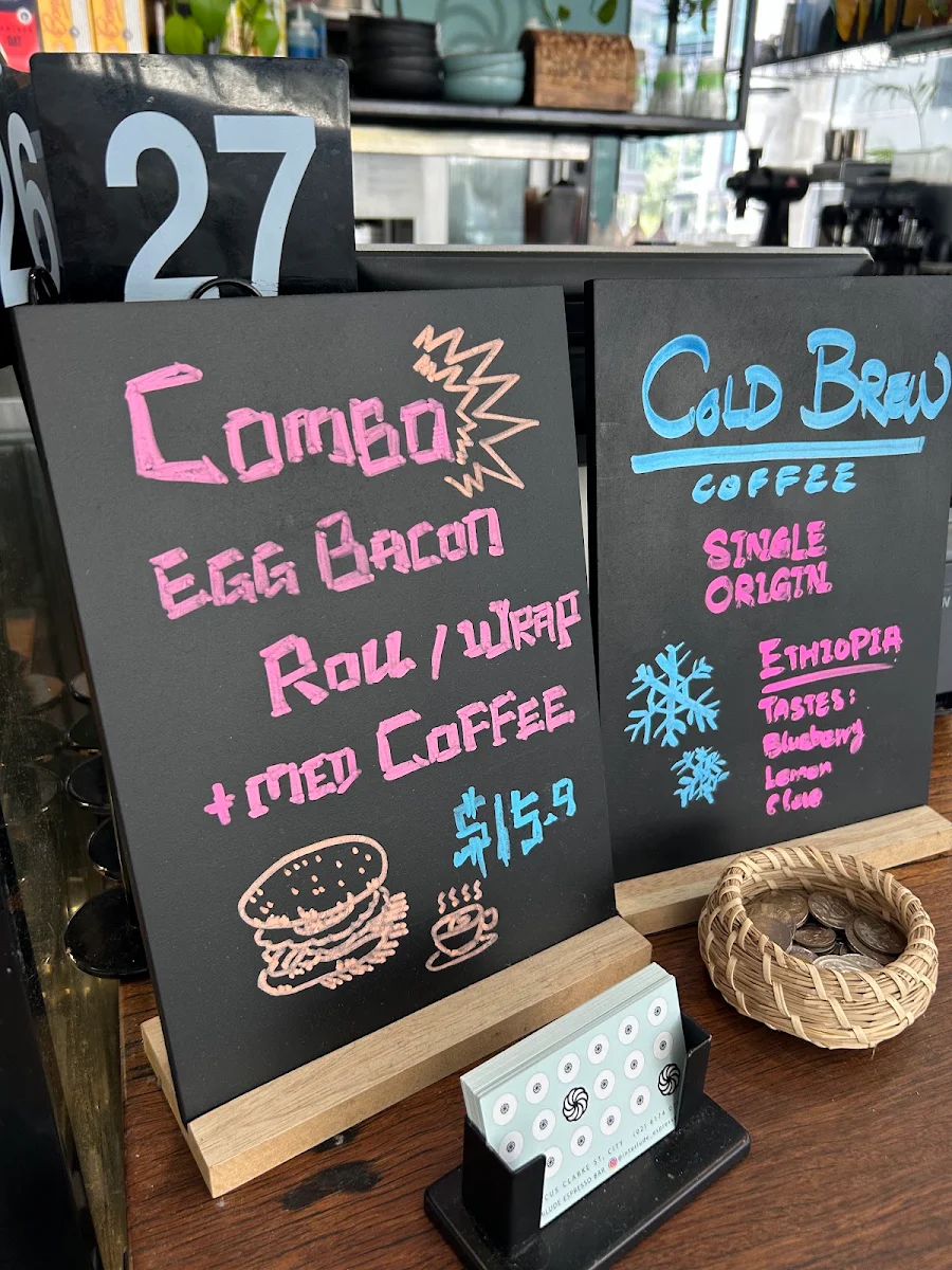Menu, Interlude Espresso Bar