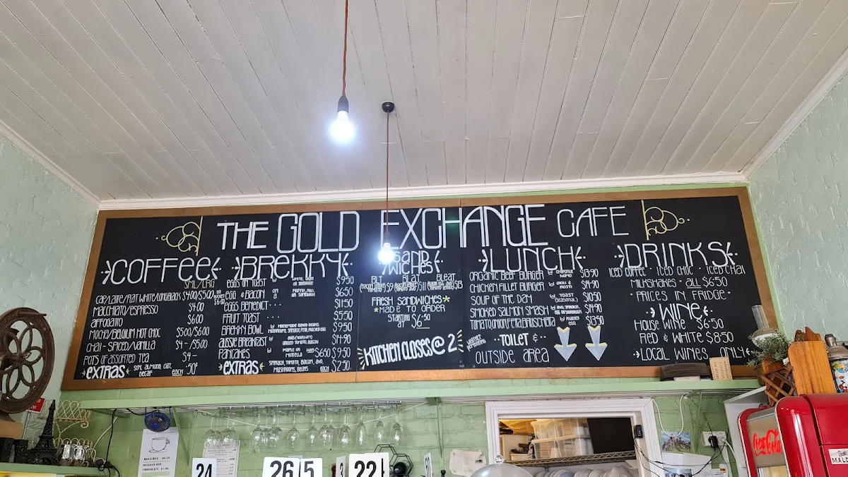 Menu, Gold Exchange Café Restaurant