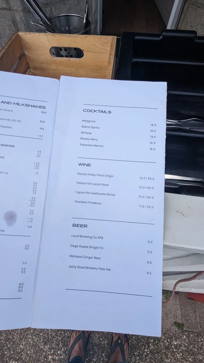 Menu, Buckley Sorrento