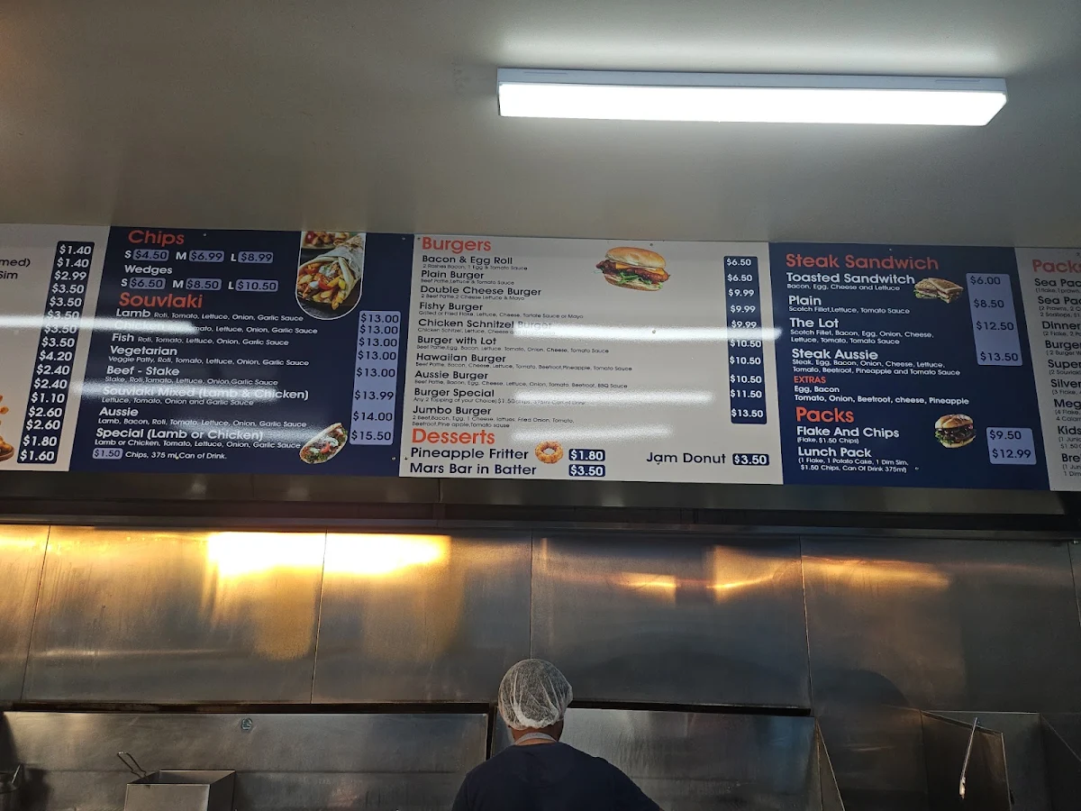 Menu, Silvertail Fish & Chips