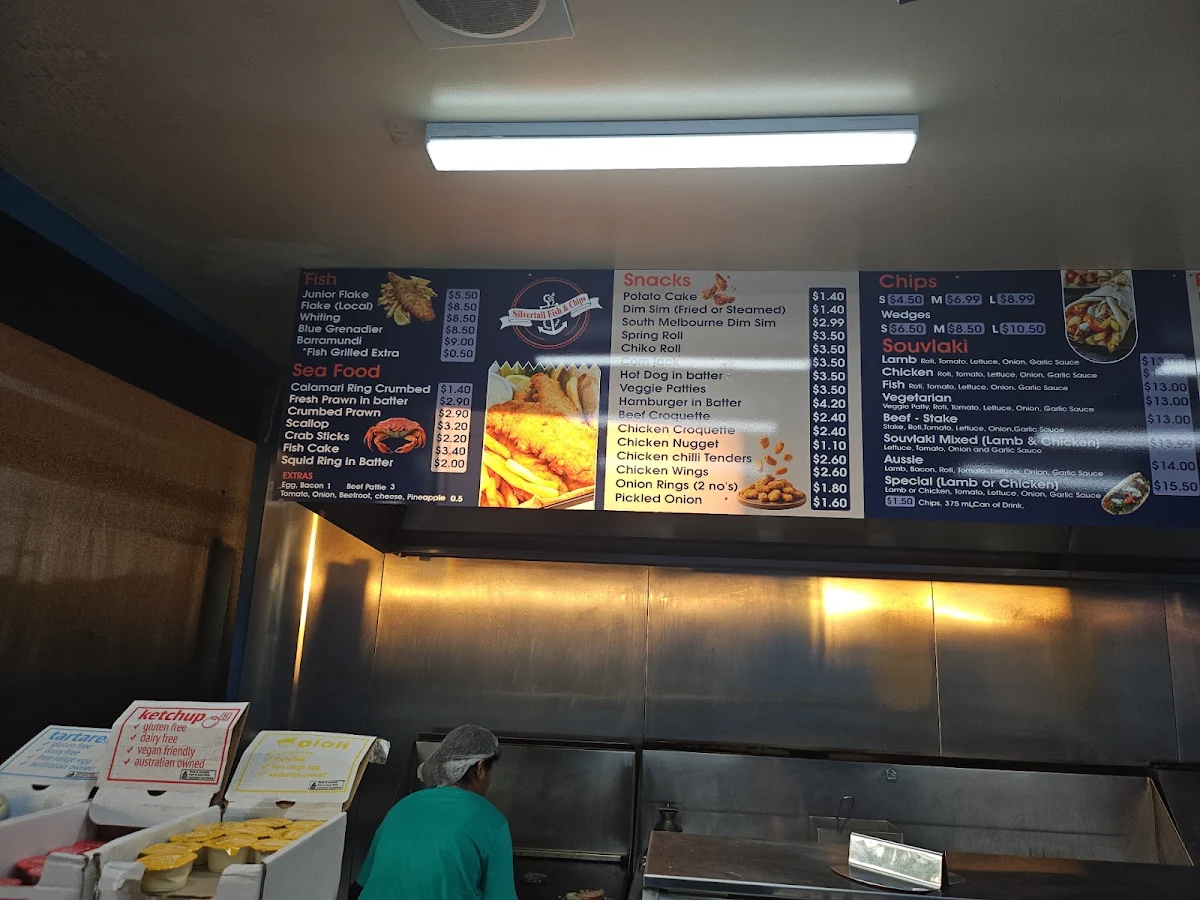 Menu, Silvertail Fish & Chips