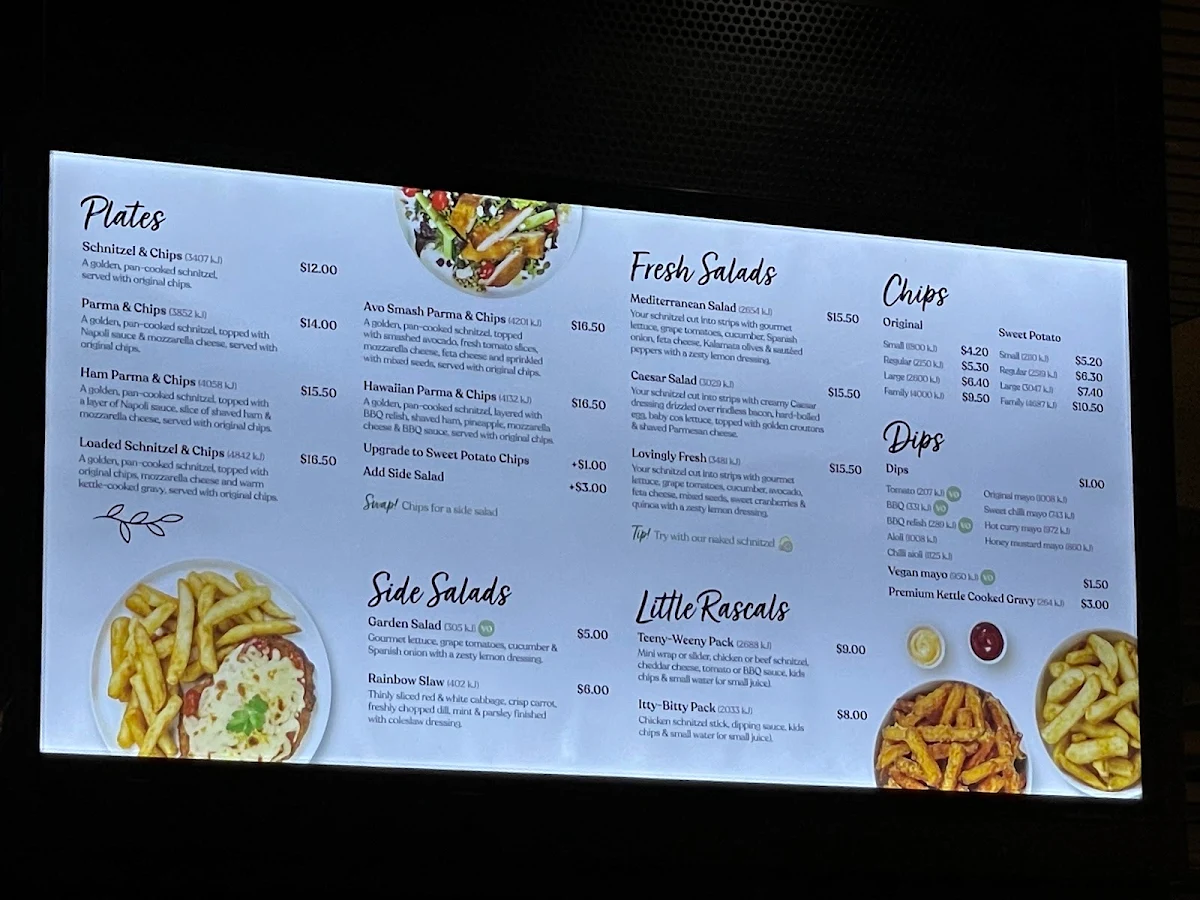 Menu, Schnitz The Glen