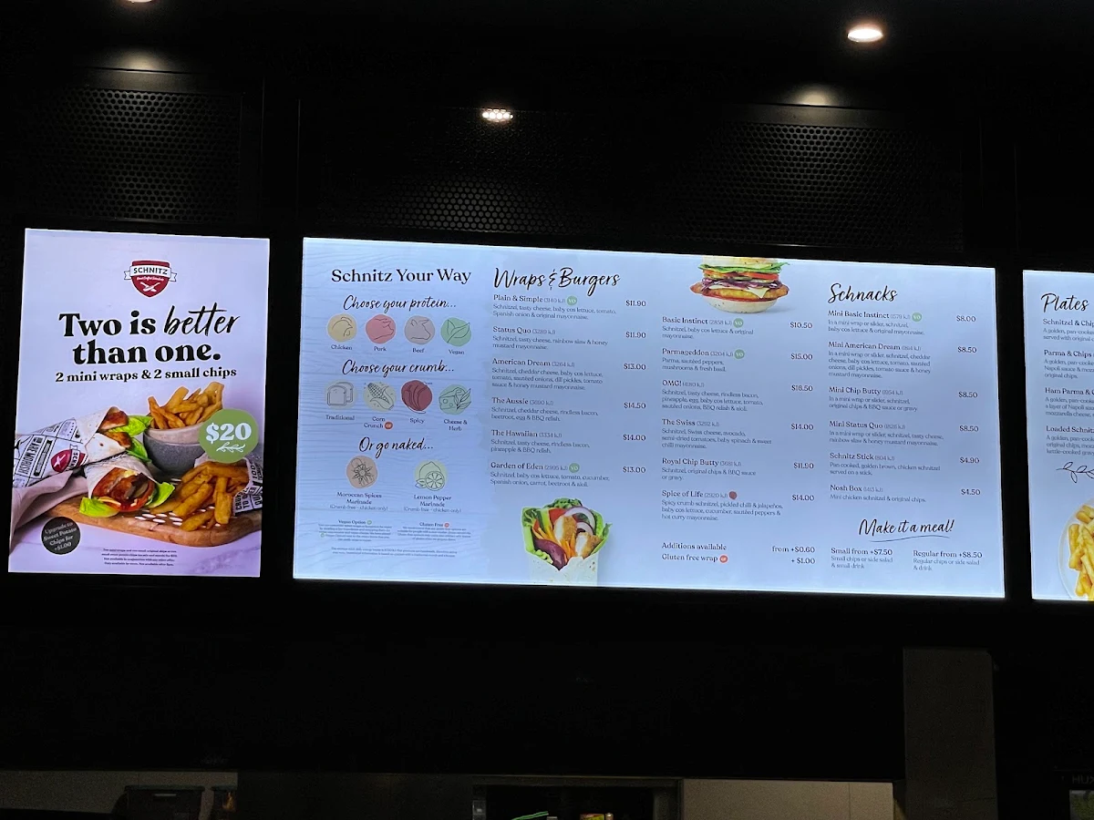 Menu, Schnitz The Glen