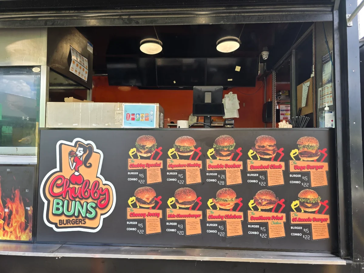 Menu, Chubby Buns Burgers Penrith