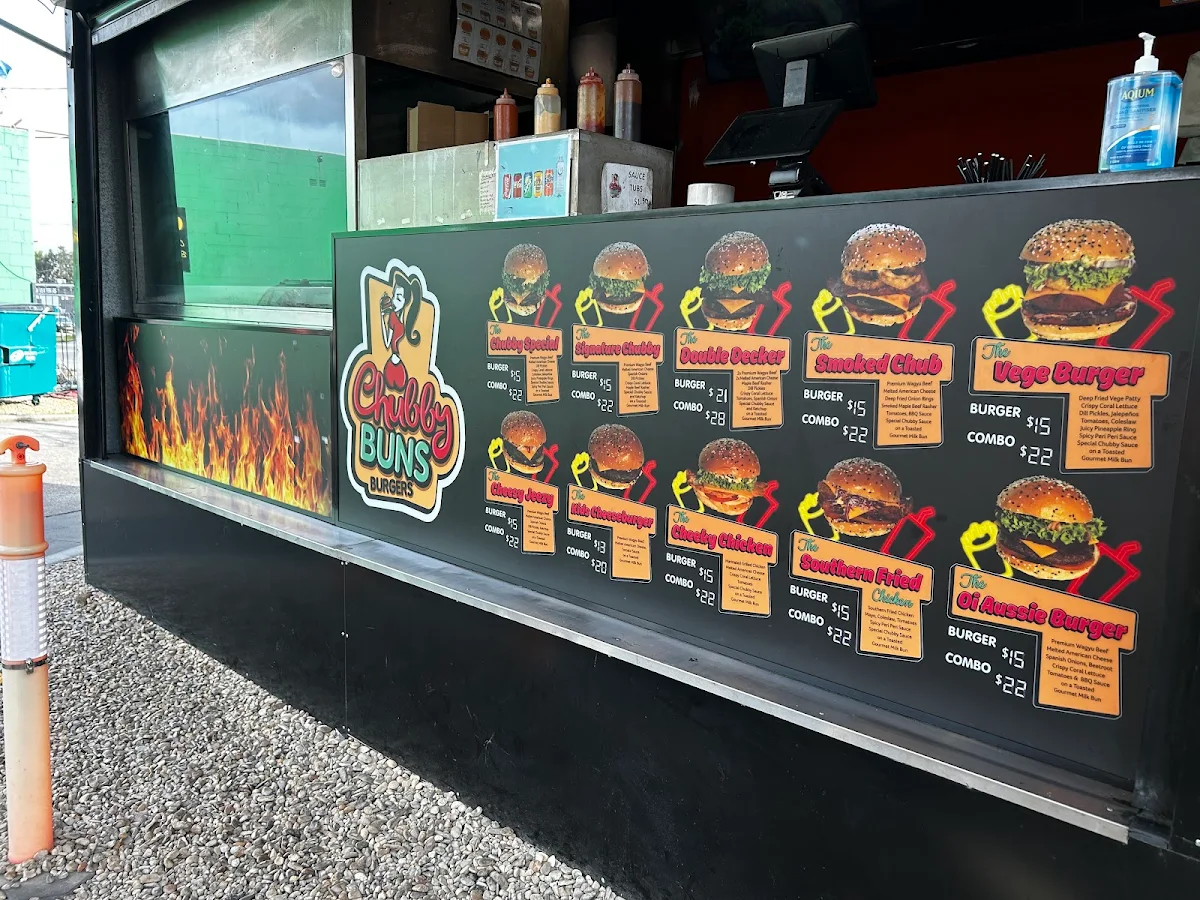 Menu, Chubby Buns Burgers Penrith