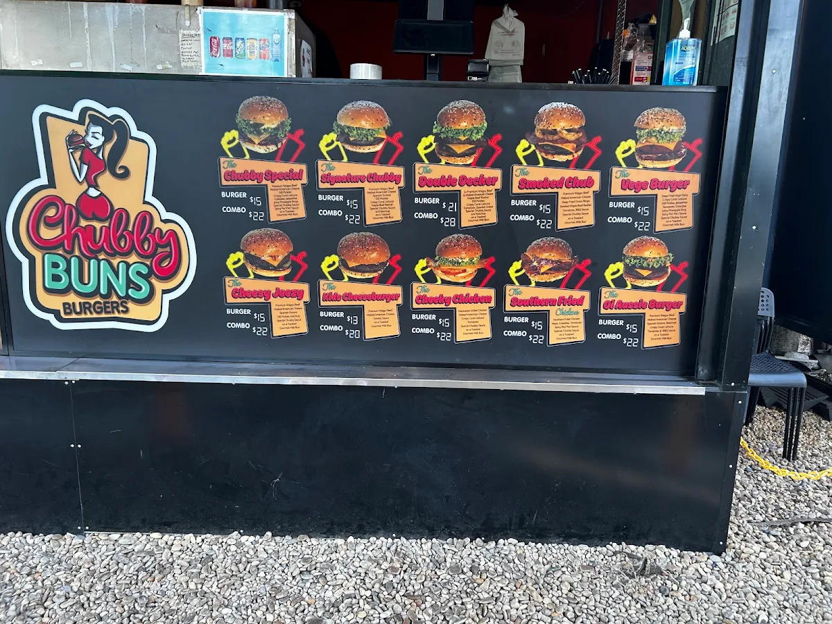 Menu, Chubby Buns Burgers Penrith
