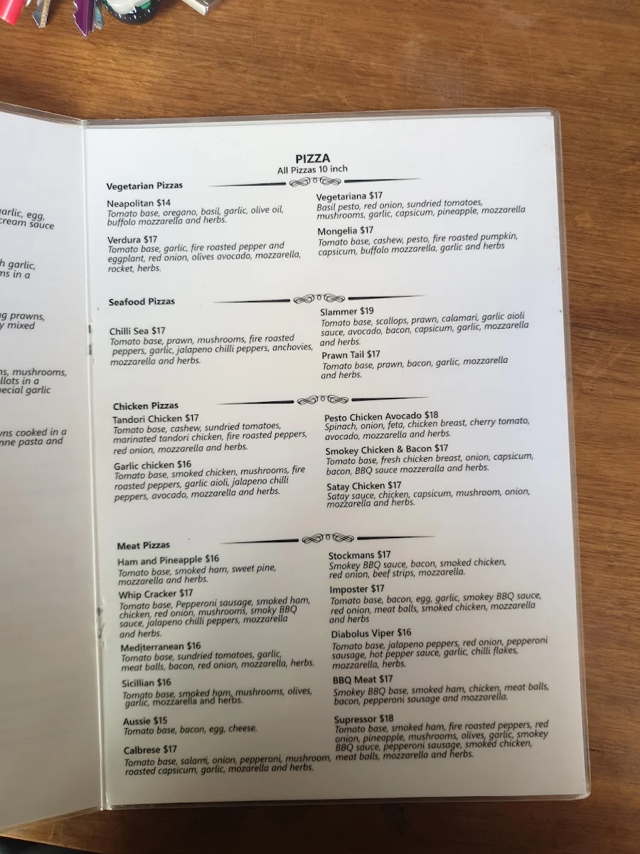 Menu, Pappar'delles