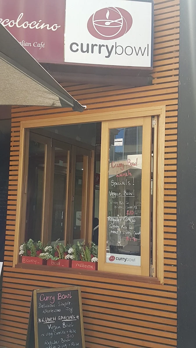 Menu, Curry In A Bowl (on Ltl Collins Street)
