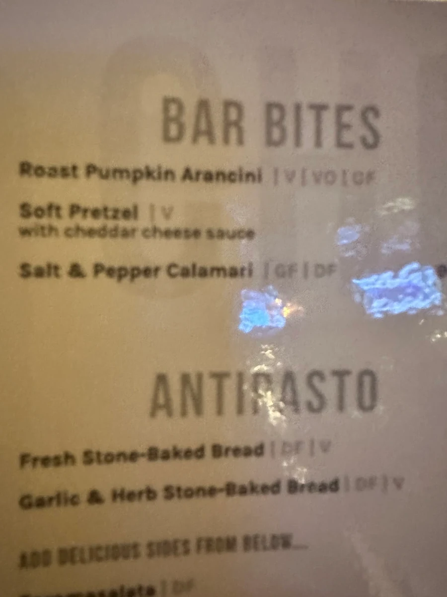 Menu, Cheeky Dog