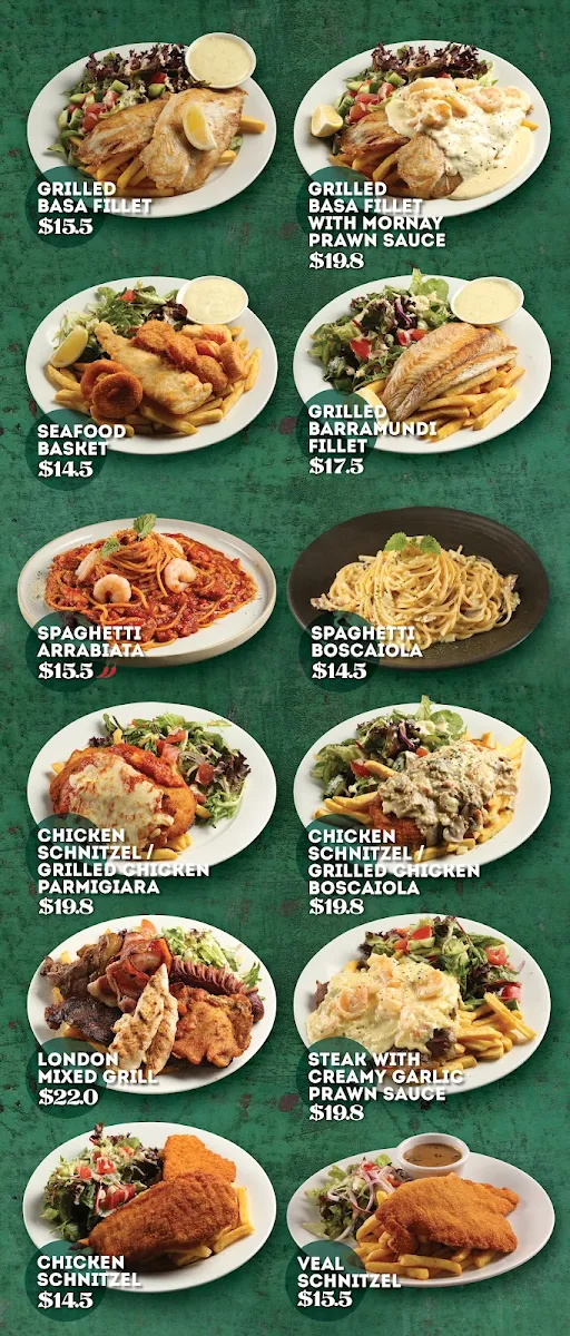 Menu, Berala Hotel Bistro (J's kitchen steak house)